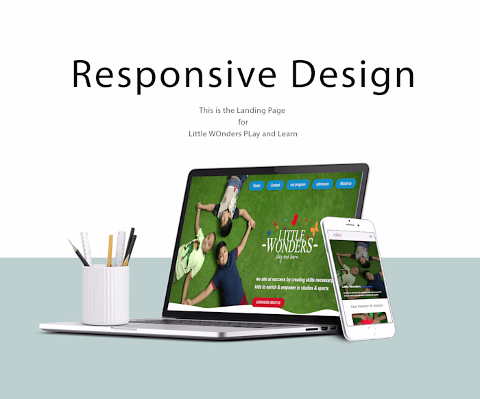 Responsive Web Development for Little Wonders BD preschool