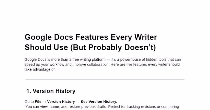 Maximizing Google Docs for Writers