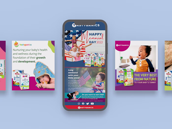 Email Marketing and Facebook Ads Campaign for Tastyganics 