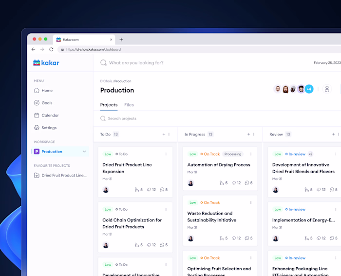 Kakar: A SaaS productivity tool that helps teams get stuff done.