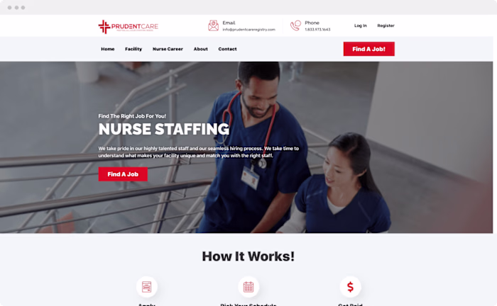 Nurse Staffing Website Design