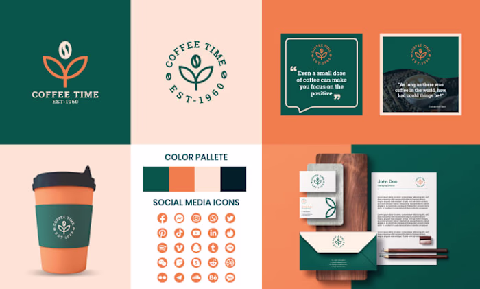 I will design a creative logo and complete branding kit for you