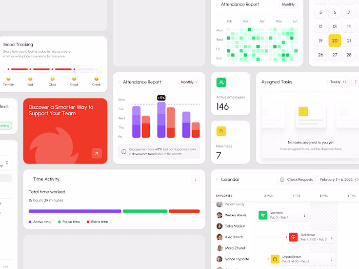 HR Dashboard UI — Clear Metrics, Human-Centered Design