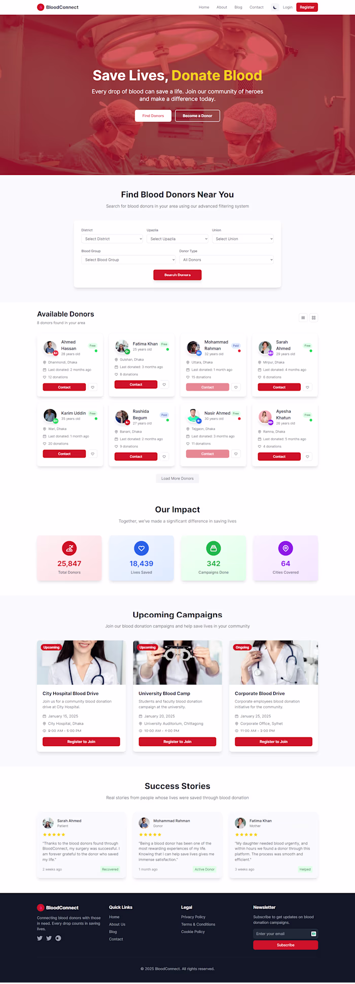Blood Donation Management System
