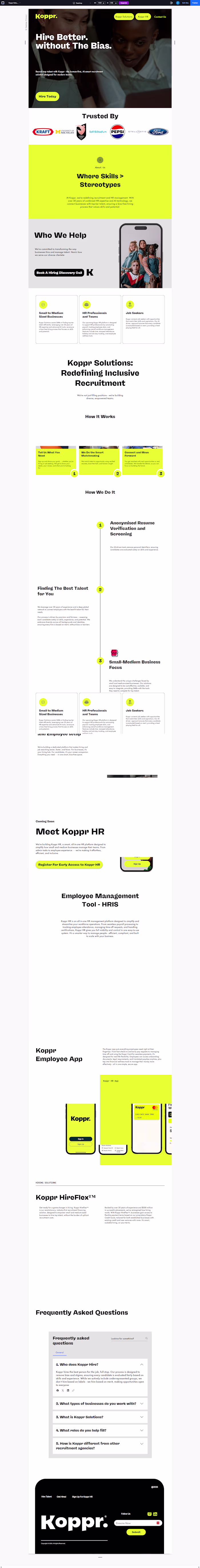 Designed a modern, conversion-focused website for Koppr, a h...