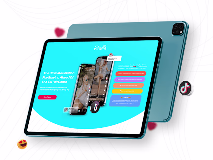 TikTok Trends & Content Bank Website Landing Page