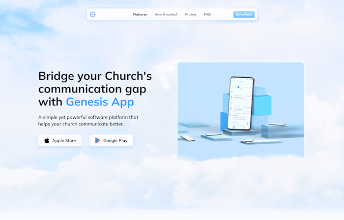 3D hero mockup + landing redesign