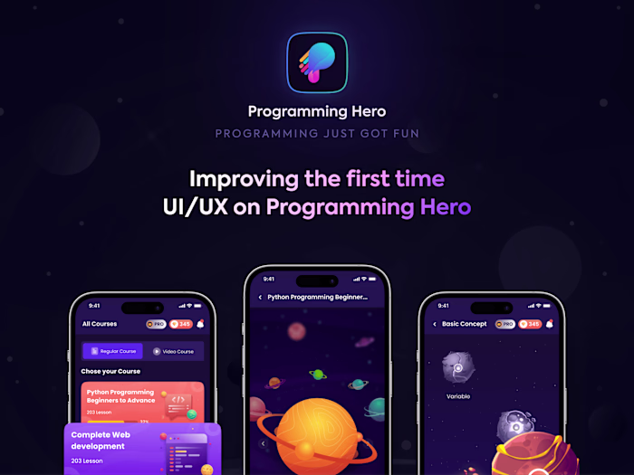 Improving the first-time UI/UX on Programming Hero 