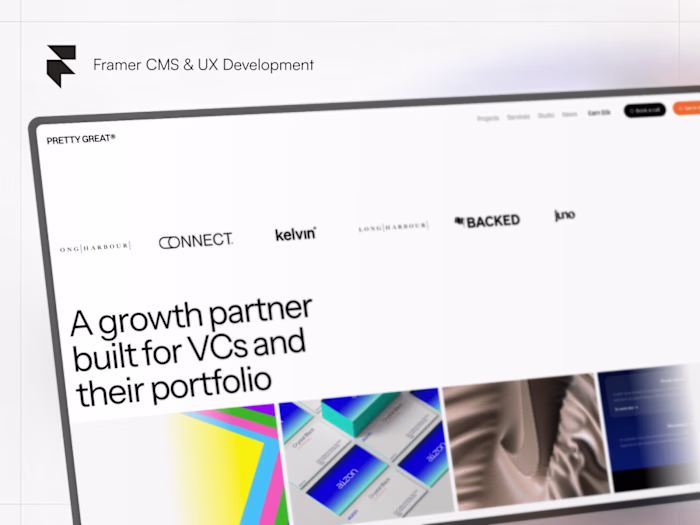 Framer Project Upgrades — CMS, UI/UX, and more for PRETTYGREAT