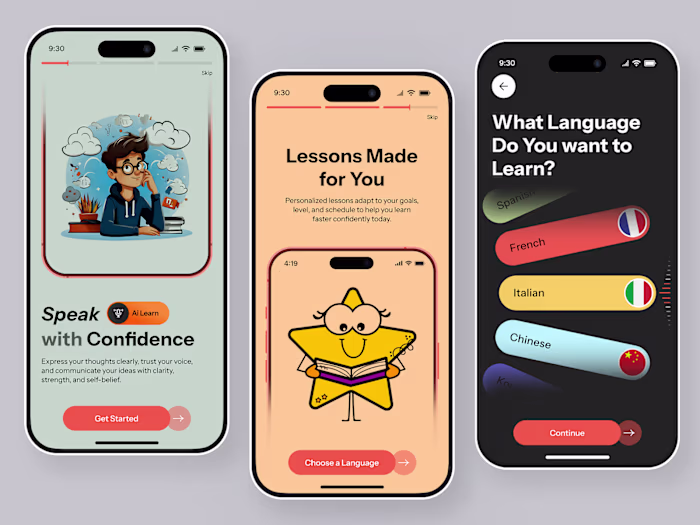 AI-Powered Language Learning App Design