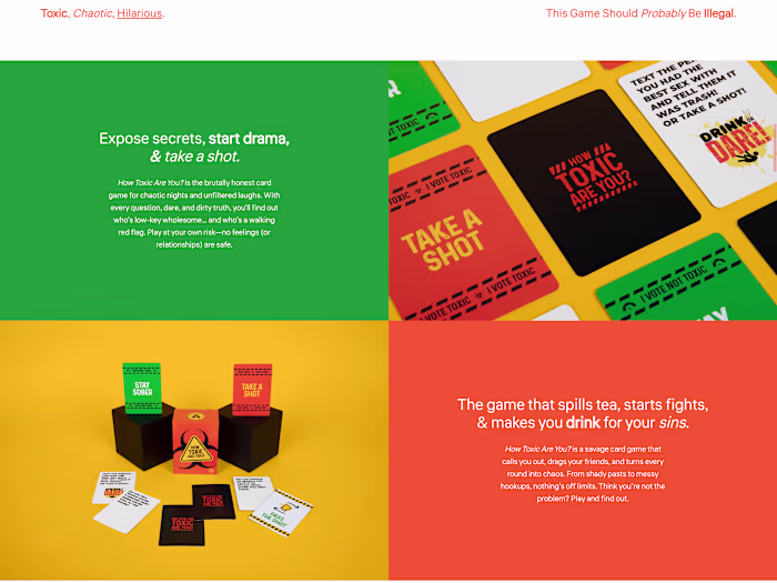 Shopify Novelty Card Website