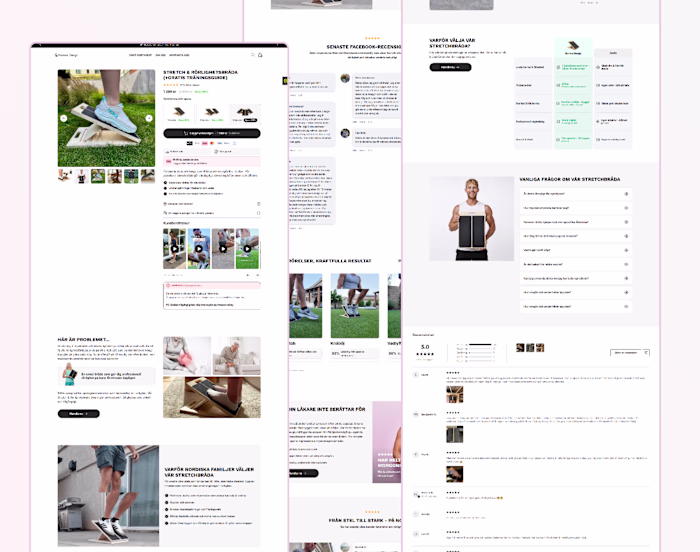 Mock-up of Landing Page Developed