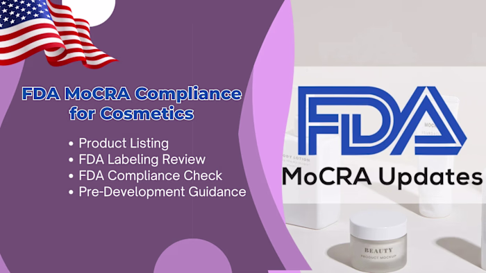 list your cosmetic product and review fda mocra compliance