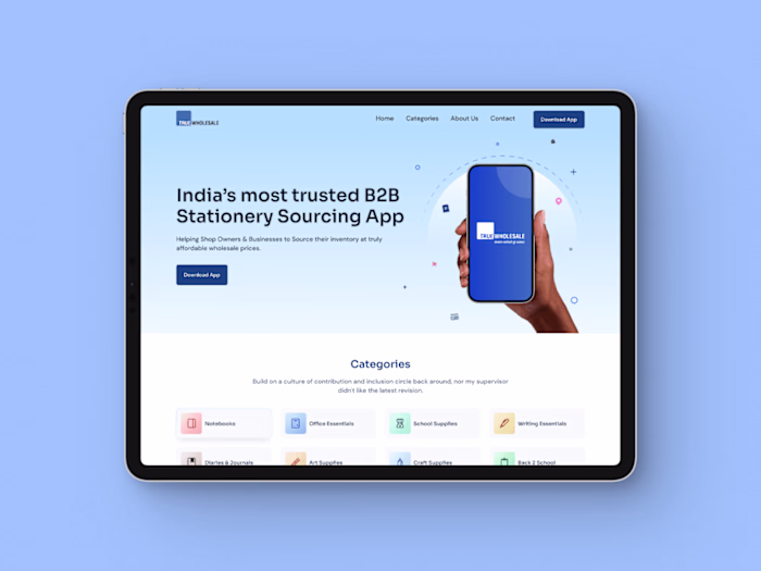 True Wholesale Webs & App re-design