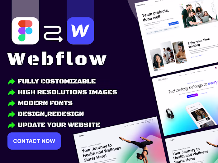 Full website development in Webflow, including responsive pa...