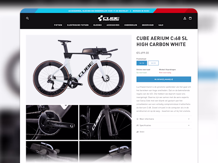 🚴‍♂️ Cube Stores Shopify Custom Product Page