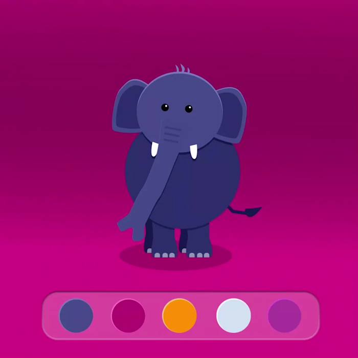 Interactive Elephant Animation made with Rive on Vimeo