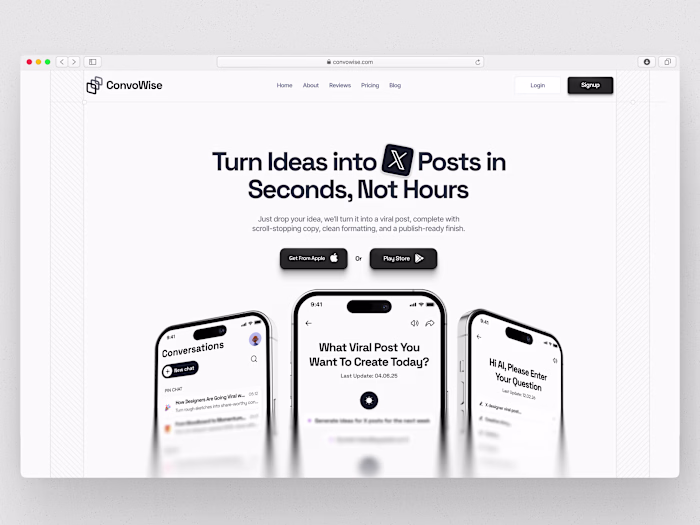 ConvoWise - High-Converting Hero Section Design