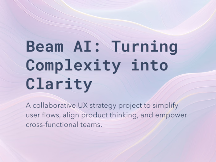 Beam AI UX Strategy Project