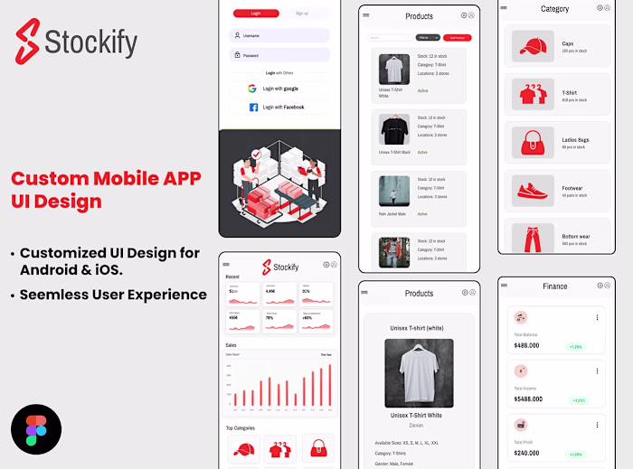 Inventory Management Mobile App UI Design for Stockify