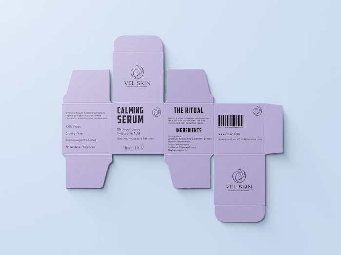 Vel Skin: Minimalist Skincare Packaging