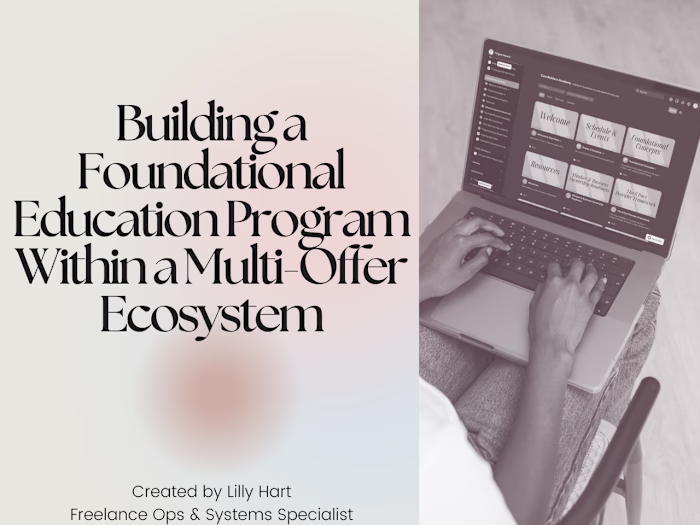 Strategic Launch of Foundational Learning Program