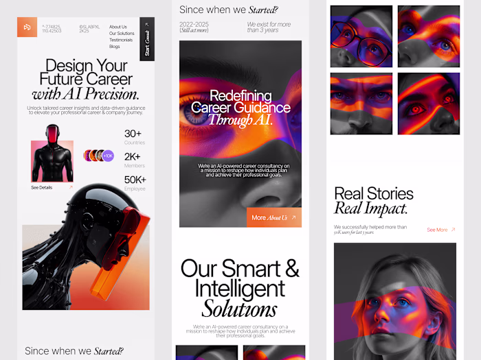 Responsive landing page.