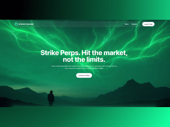 Strike Finance - Landing Page