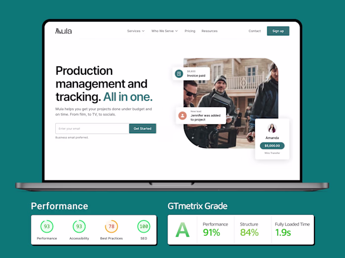 Webflow Design and Development - Mula.me | Webflow Developer