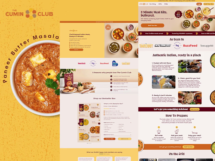 Cumin Club| Replo Landing Page