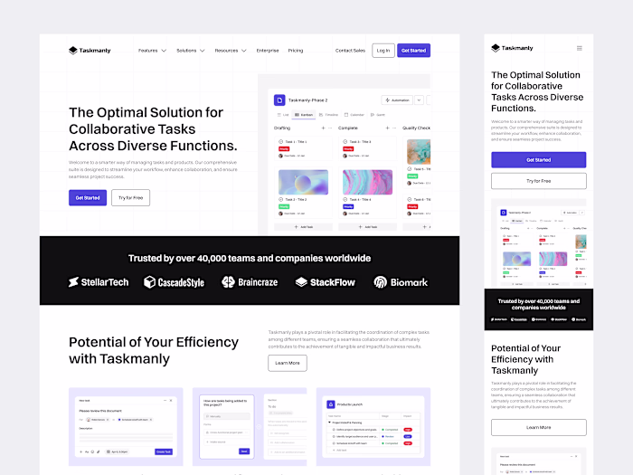 Taskmanly UI Kit - Task Management (Detail Feature Page)