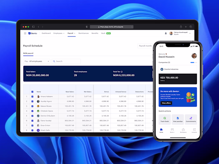 Bento Payroll - SaaS Product design
