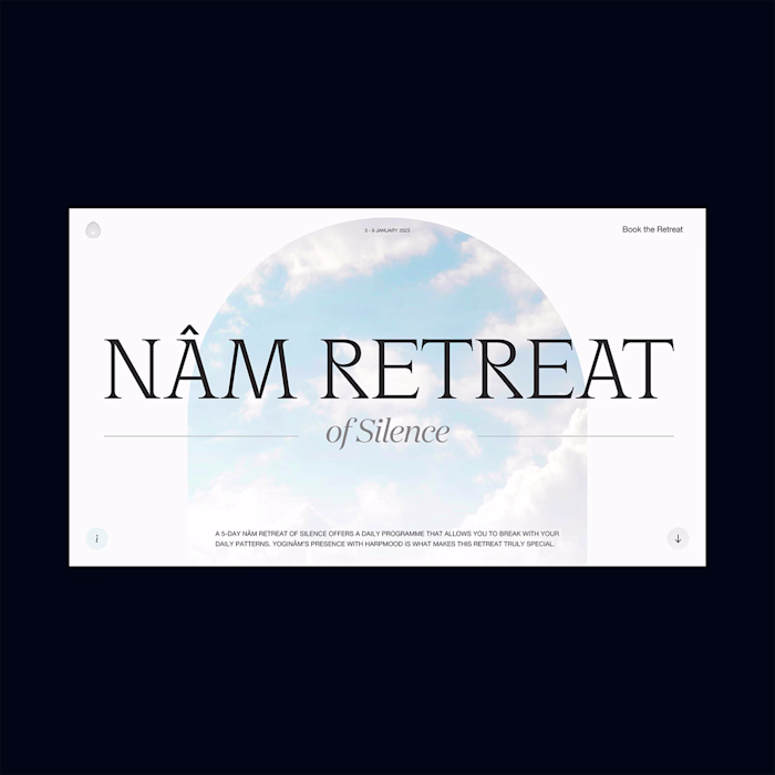 Nâm Retreat of Silence ~ Landing Page