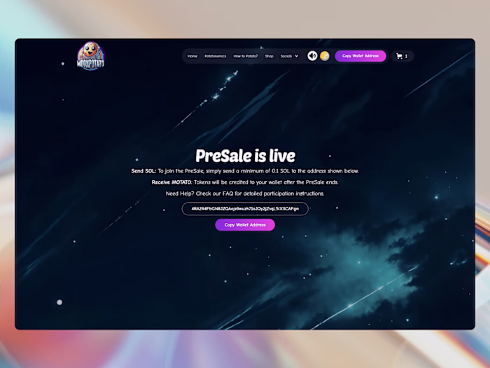 MoonPotato: The only Memecoin that will send a potato to the moo