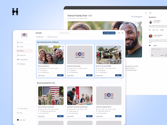 Military Family Support Platform Design