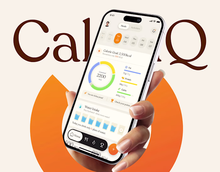 AI Nutrition & Calorie Tracking App – UI UX Design