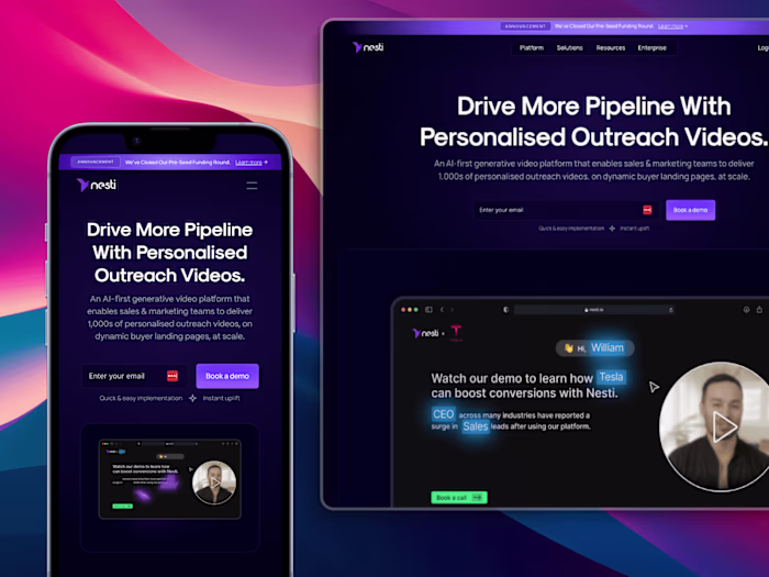Website Redesign for Nesti.io using Framer