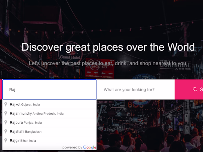 Advanced NearBy Search Web Application - Find, Explore, and Disc