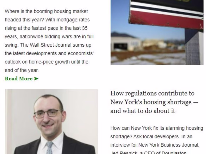 Douglas Elliman - monthly newsletter