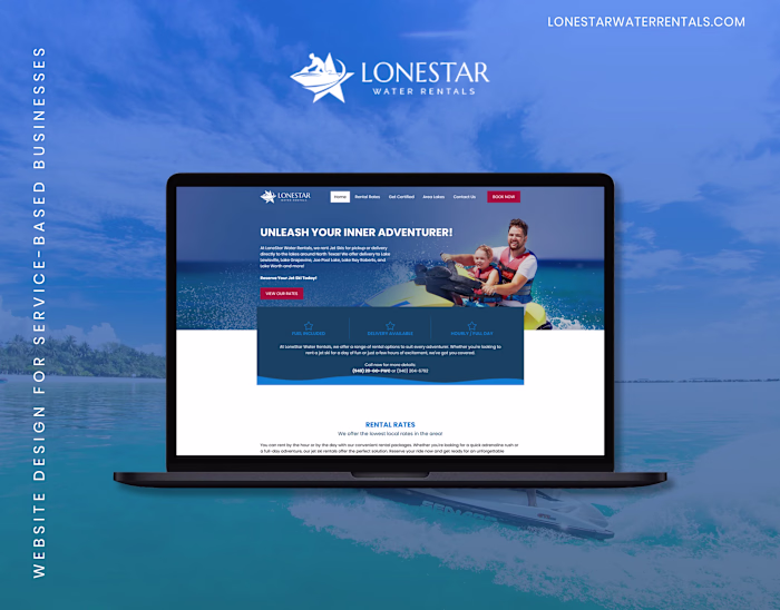Website Design Project for Jet Ski Rental Business