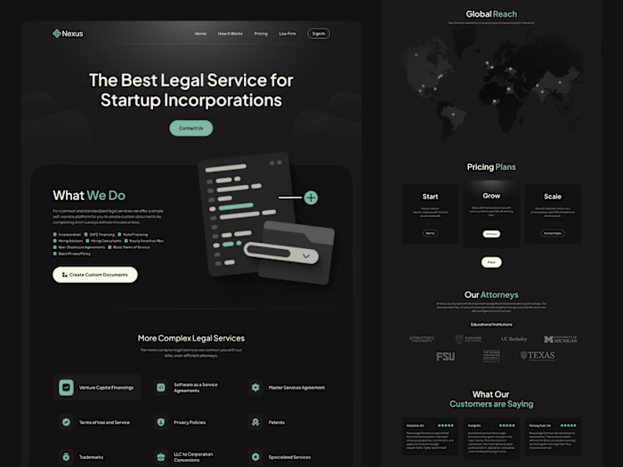 Legal Services Startup - Landing Page