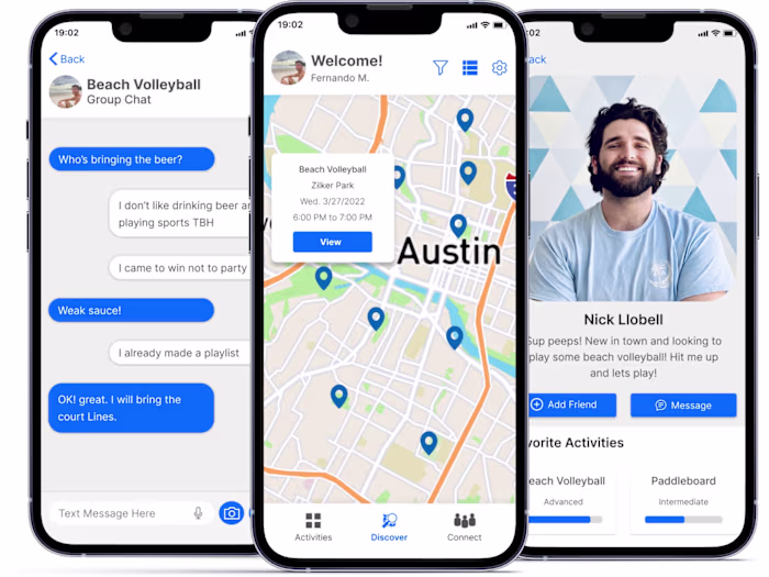 Outside! Mobile app design