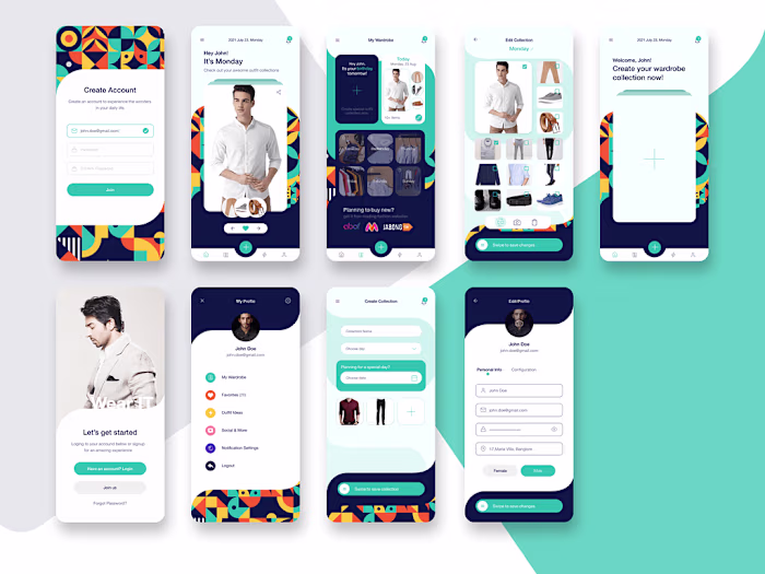 Wardrobe Mobile App Design