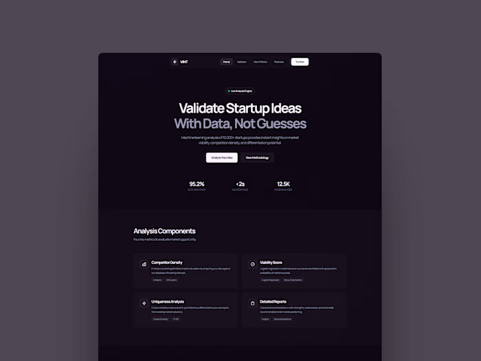 Vint - AI-Powered Startup Idea Validation Platform
