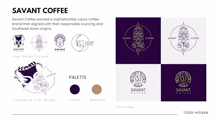 Savant Coffee Logo and Brand Design