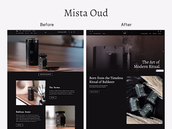 Mista Oud Website Redesign