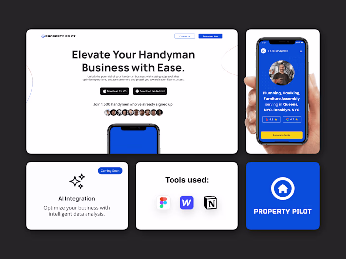 Contractor Connections by Property Pilot: A Landing Page Design