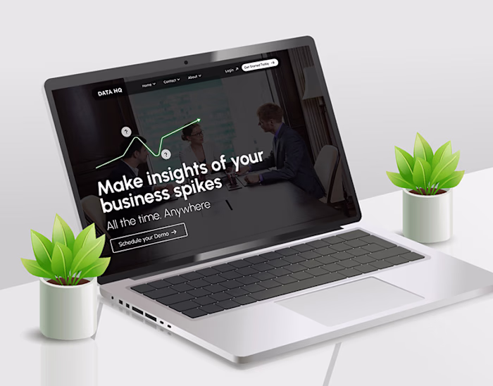 Landing Page Concept for Data Analytics Company