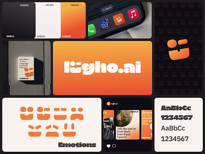 Brand Identity Design for lugho.ai 
