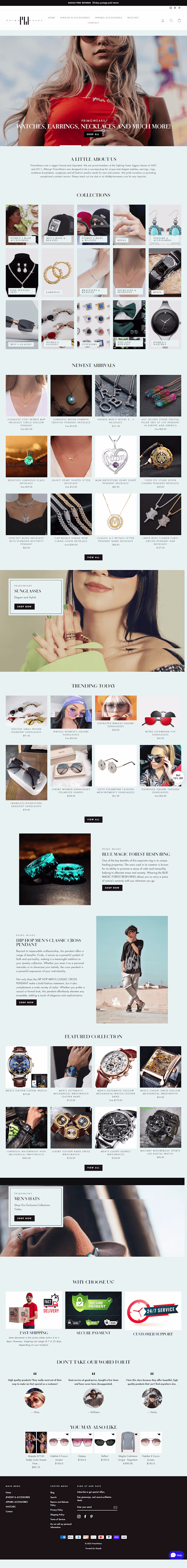 Fashion Website for "primowears"